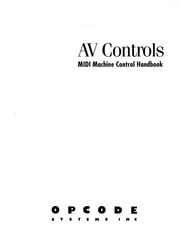 AV Controls MIDI Machine Control Handbook