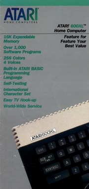 Atari 600XL Brochure