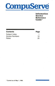 CompuServe Information Service Reference Guide (1988)