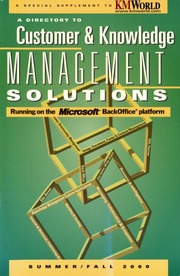 KMWorld Customer & Knowledge Management Solutions (Summer - Fall 2000)