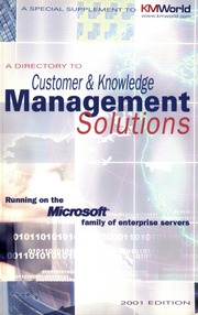 KMWorld Customer & Knowledge Management Solutions 2001 Edition cover