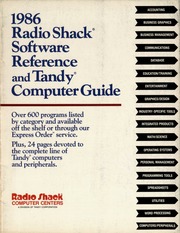 1986 Radio Shack Software Reference and Tandy Computer Guide (RSC-16)