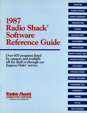 Radio Shack 1987 Software Reference Guide (RSC-18)