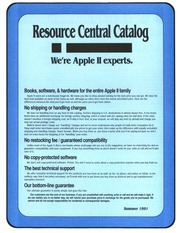 Resource Central Catalog (Summer 1991)